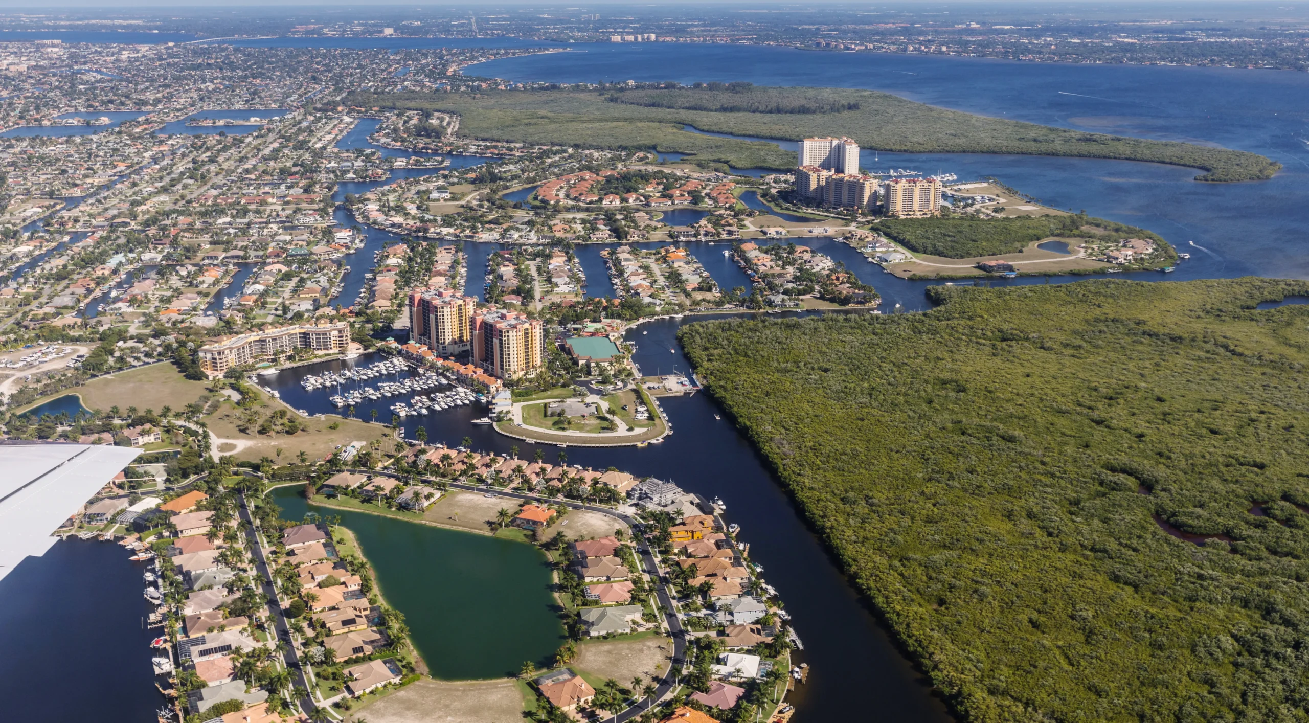 Aerial view of southwest Tampa where we build new homes