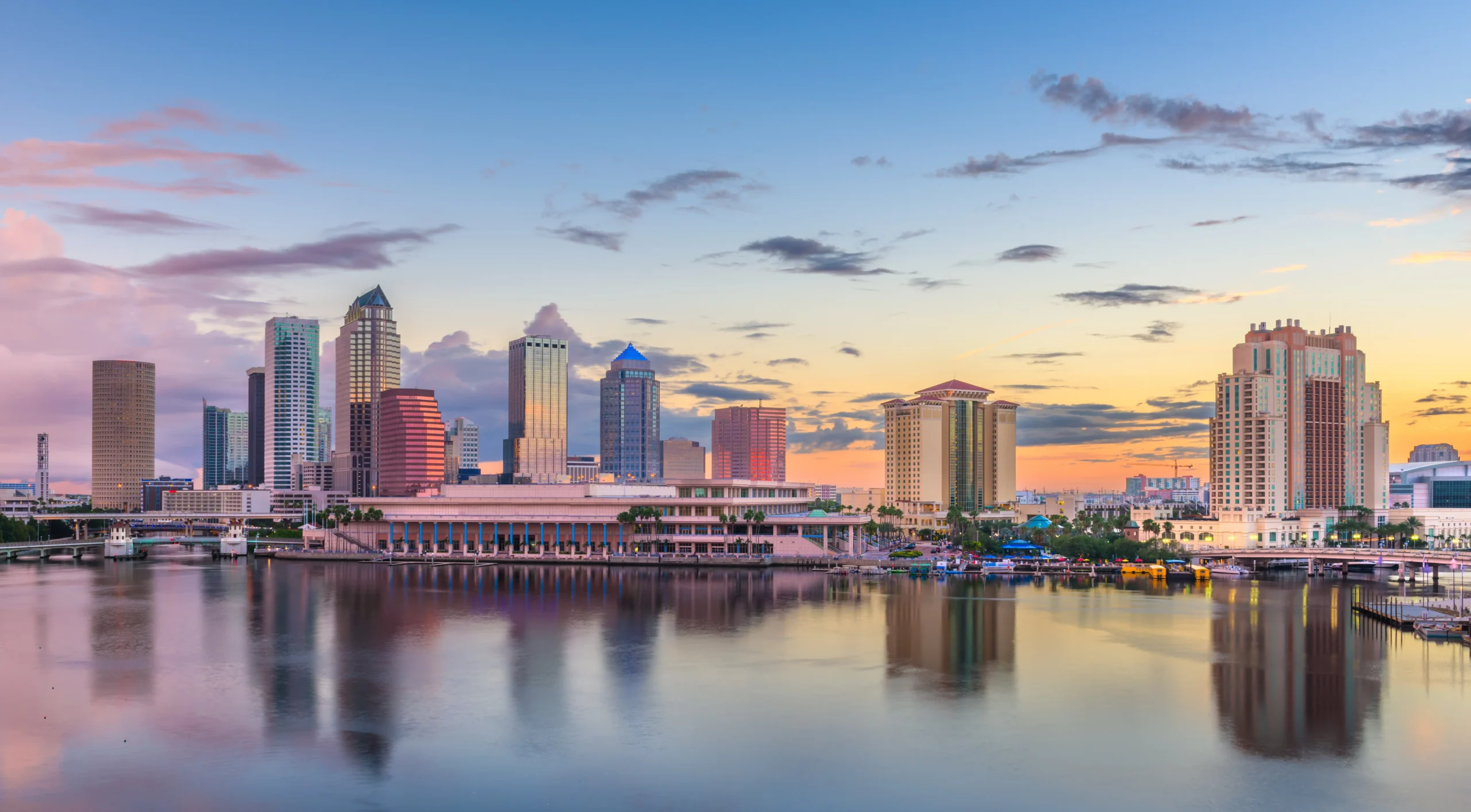 City skyline in Tampa where we build new homes